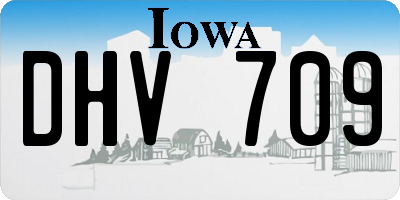 IA license plate DHV709