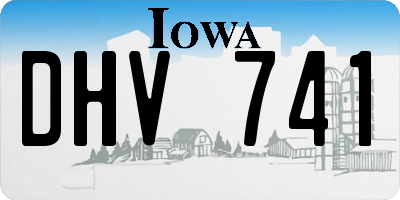 IA license plate DHV741