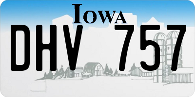 IA license plate DHV757