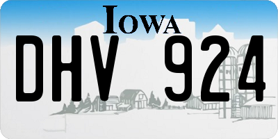 IA license plate DHV924