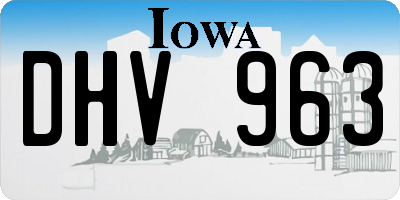 IA license plate DHV963