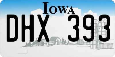 IA license plate DHX393