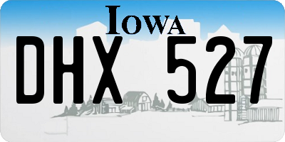 IA license plate DHX527