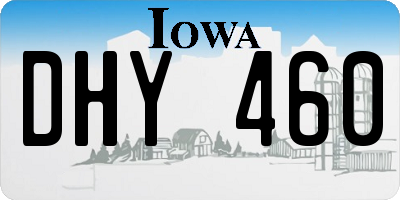 IA license plate DHY460