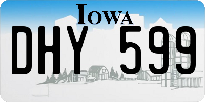 IA license plate DHY599