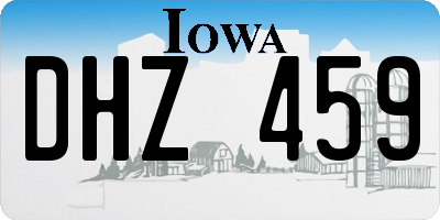 IA license plate DHZ459