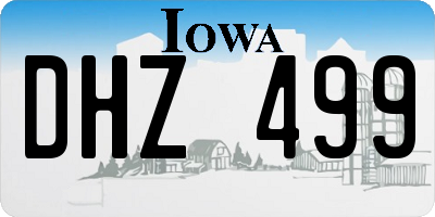 IA license plate DHZ499