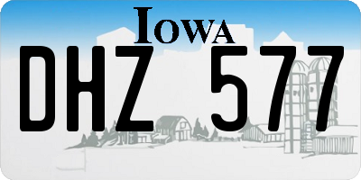 IA license plate DHZ577