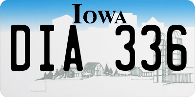 IA license plate DIA336