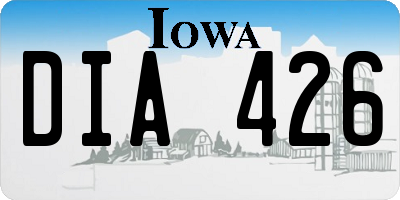 IA license plate DIA426