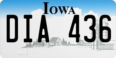 IA license plate DIA436