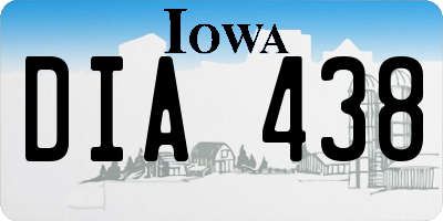 IA license plate DIA438