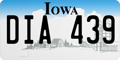 IA license plate DIA439