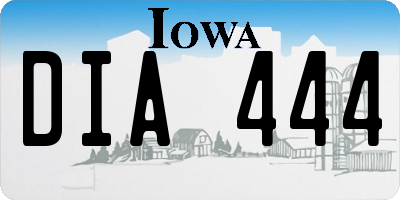 IA license plate DIA444