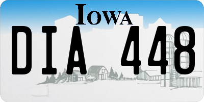 IA license plate DIA448