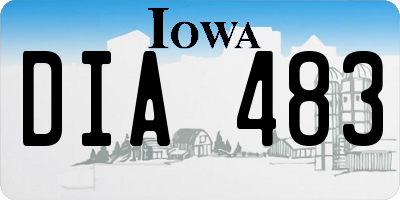 IA license plate DIA483