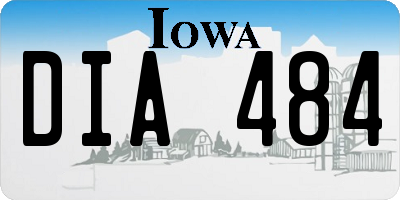 IA license plate DIA484