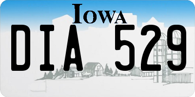 IA license plate DIA529