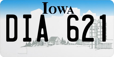 IA license plate DIA621