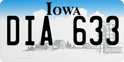 IA license plate DIA633