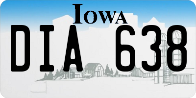 IA license plate DIA638