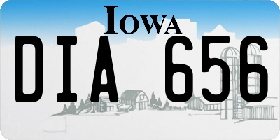 IA license plate DIA656