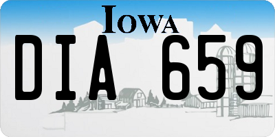 IA license plate DIA659