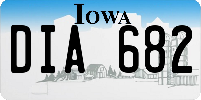 IA license plate DIA682