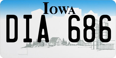 IA license plate DIA686