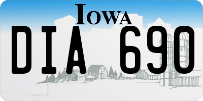 IA license plate DIA690