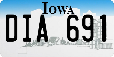 IA license plate DIA691