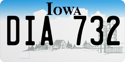 IA license plate DIA732