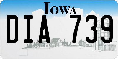 IA license plate DIA739