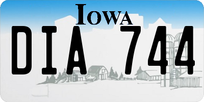 IA license plate DIA744