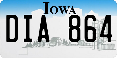 IA license plate DIA864