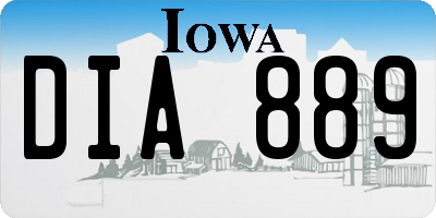 IA license plate DIA889