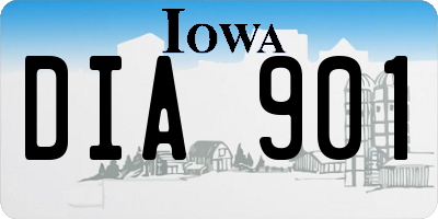 IA license plate DIA901