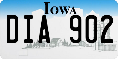 IA license plate DIA902