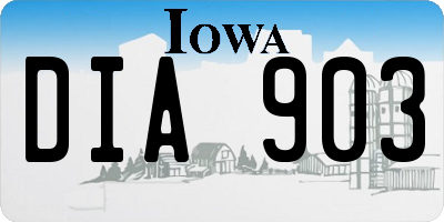 IA license plate DIA903