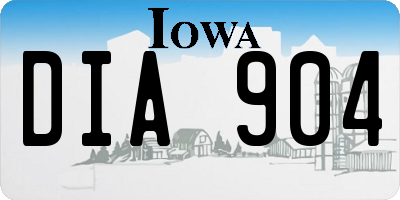 IA license plate DIA904