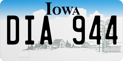 IA license plate DIA944