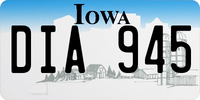 IA license plate DIA945