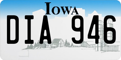 IA license plate DIA946