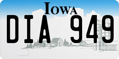 IA license plate DIA949