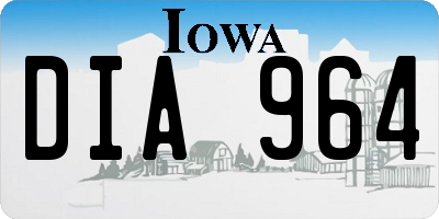 IA license plate DIA964