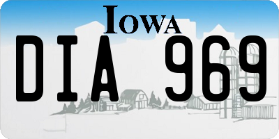 IA license plate DIA969