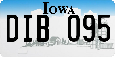 IA license plate DIB095