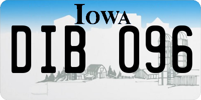 IA license plate DIB096