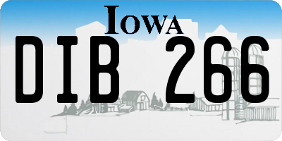 IA license plate DIB266