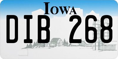 IA license plate DIB268